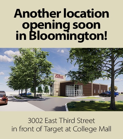 Another JCBank location opening soon at 3002 East Third Street in Bloomington!