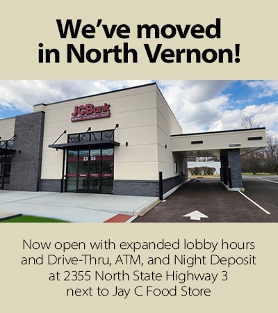 Our North Vernon Banking Center has moved!